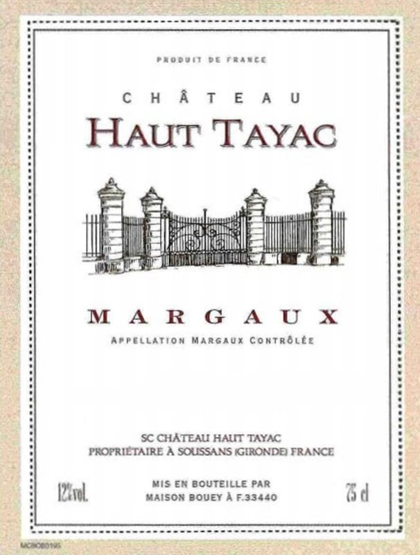 Chateau Haut Tayac 2009 Front Label