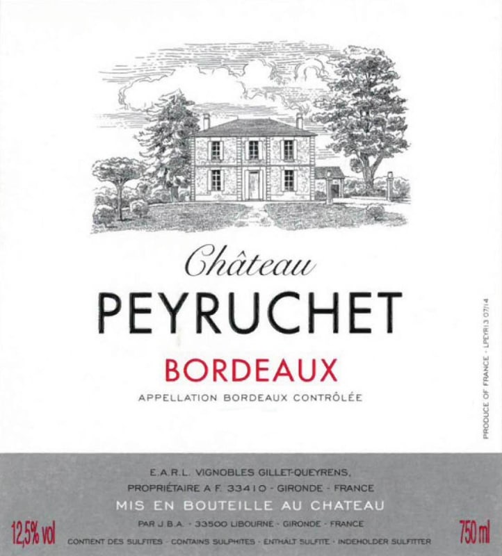 Chateau Peyruchet 2014 Front Label
