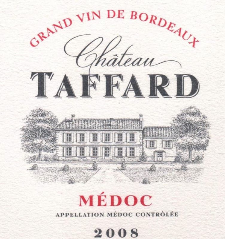 Chateau Taffard de Blaignan 2008 Front Label