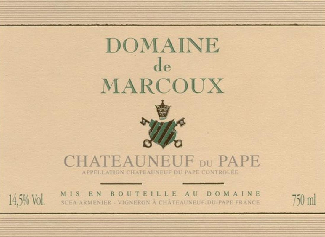 Domaine de Marcoux Chateauneuf-du-Pape Blanc 2010 Front Label