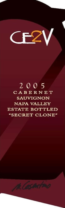 Cosentino CE2V Estate Cabernet Sauvignon 2005 Front Label