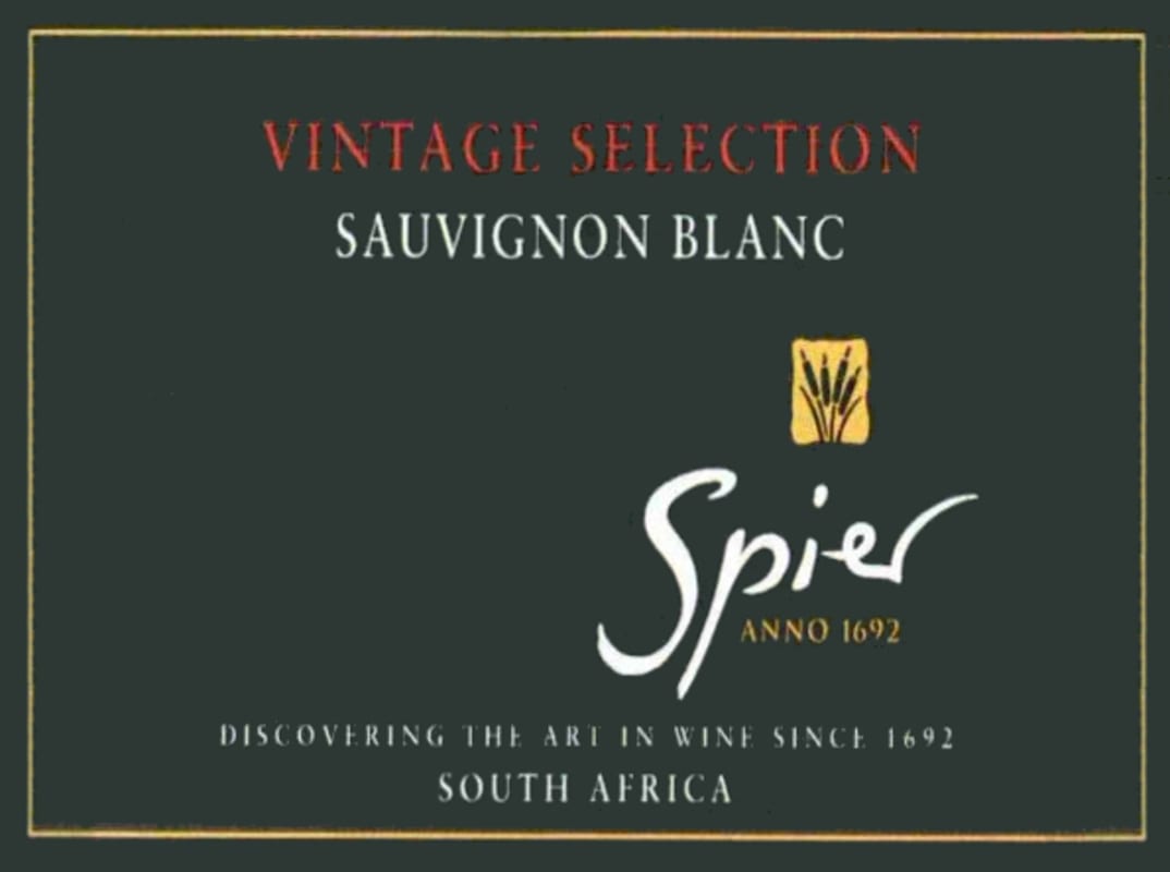Spier Vintage Selection Sauvignon Blanc 2008 Front Label
