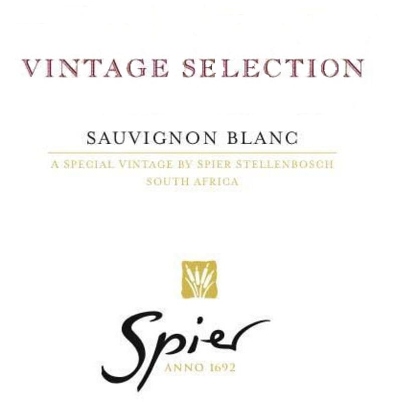 Spier Vintage Selection Sauvignon Blanc 2014 Front Label