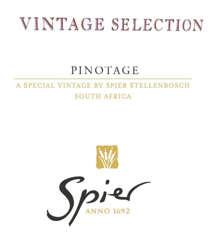 Spier Vintage Selection Pinotage 2011 Front Label