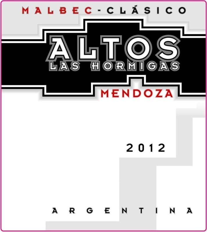 Altos Las Hormigas Clasico Malbec 2012 Front Label