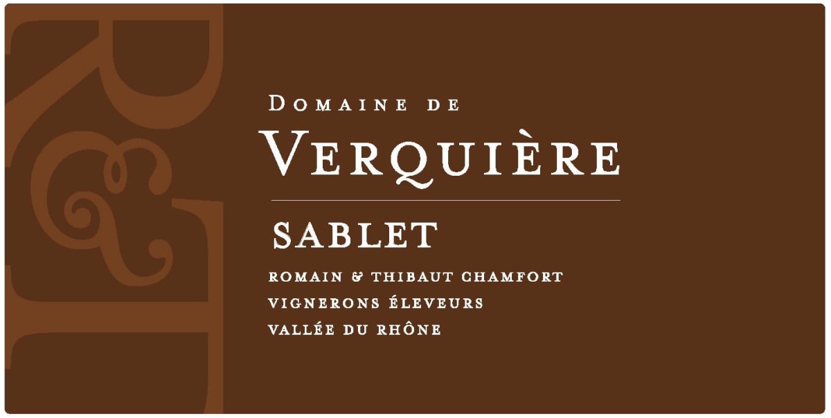 Domaine de Verquiere Cotes du Rhone Villages Sablet 2012 Front Label