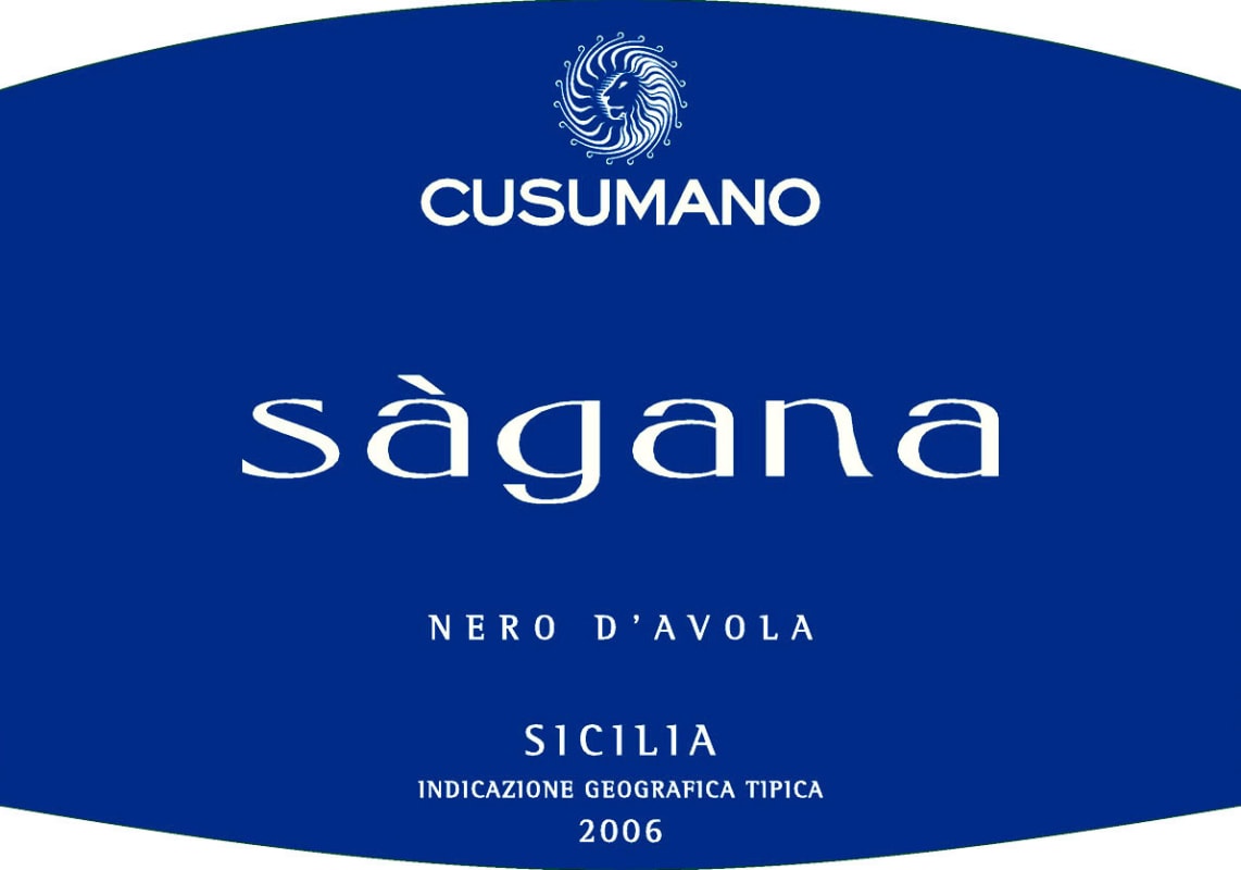 Cusumano Sagana Nero d'Avola 2006 Front Label