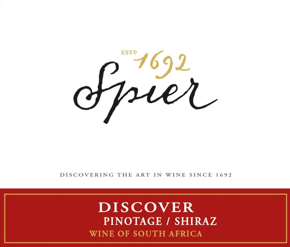 Spier Discover Pinotage Shiraz 2014 Front Label
