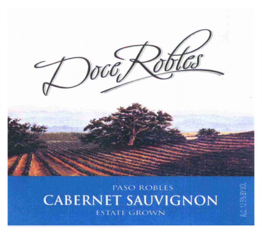 Doce Robles Winery Estate Grown Cabernet Sauvignon 2010 Front Label