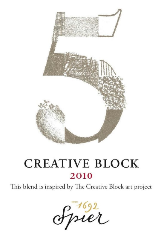 Spier Creative Block 5 2010 Front Label