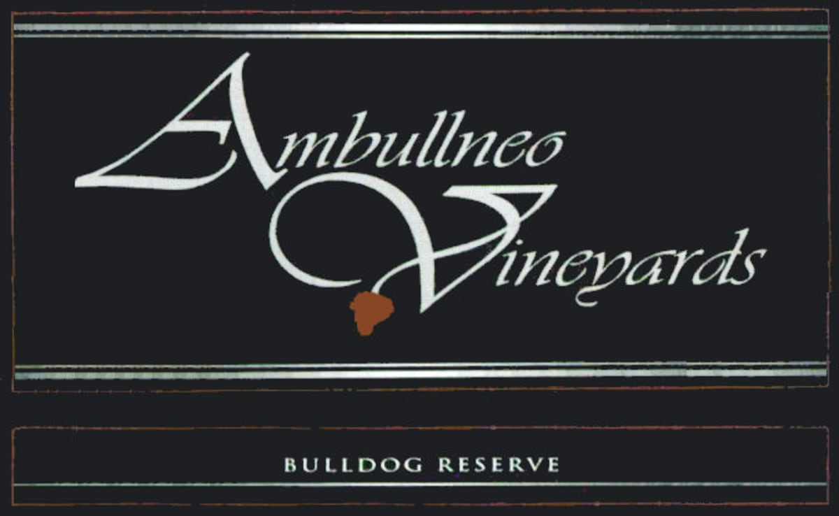 Ambullneo Vineyards Bulldog Reserve Pinot Noir 2002 Front Label