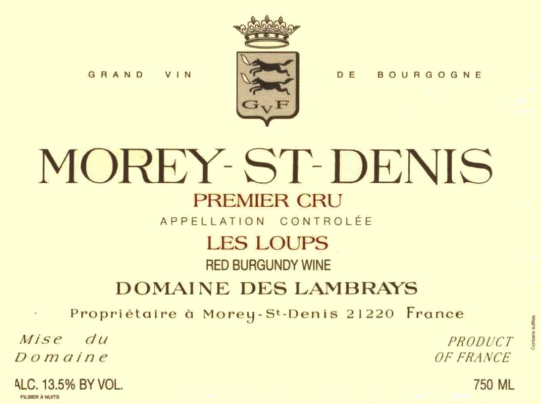 Domaine des Lambrays Morey-Saint-Denis Les Loups Premier Cru 2005 Front Label