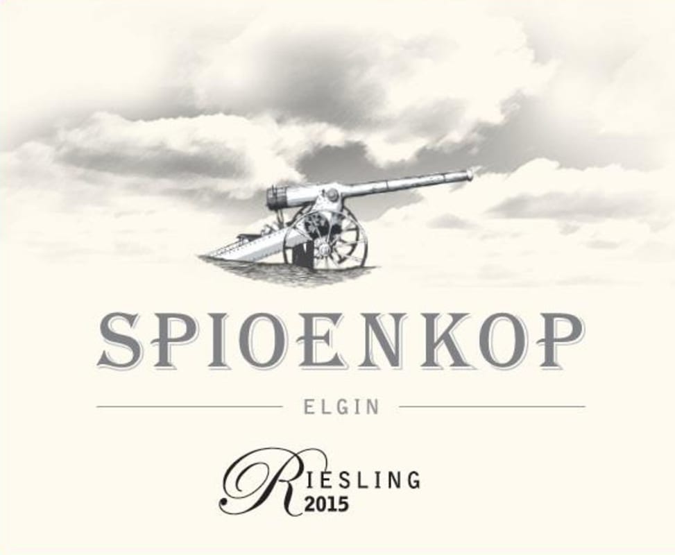Spioenkop Riesling 2015 Front Label
