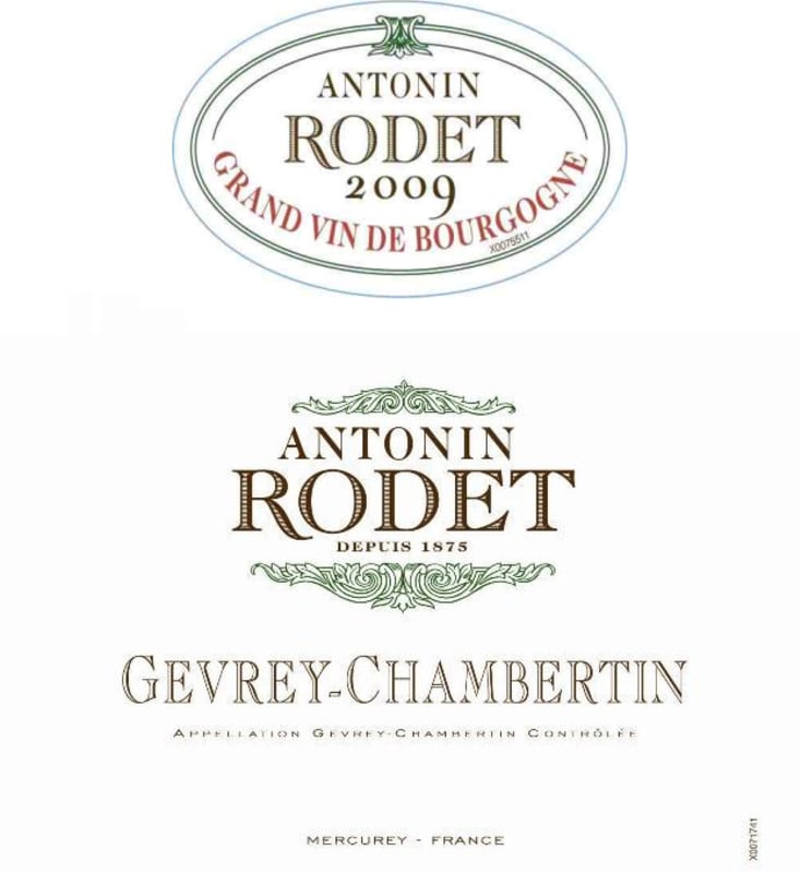 Antonin Rodet Gevrey Chambertin 2009 Front Label