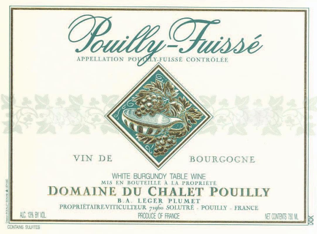 Chalet Pouilly Pouilly-Fuisse 2010 Front Label