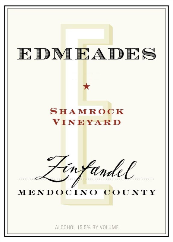Edmeades Shamrock Vineyard Zinfandel 2011 Front Label