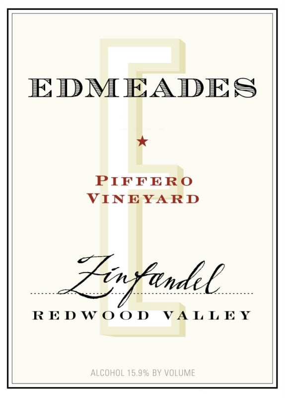 Edmeades Piffero Vineyard Zinfandel 2011 Front Label