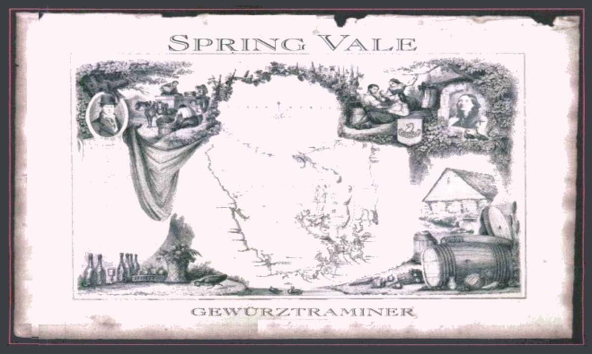 Spring Vale Vineyards Gewurztraminer 2012 Front Label
