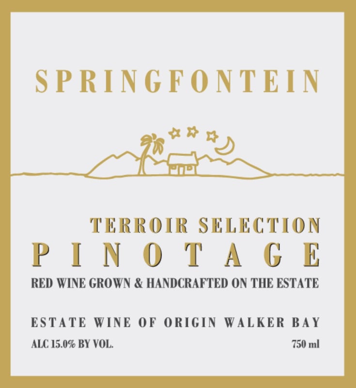 Springfontein Wine Estate Terroir Selection Pinotage 2012 Front Label