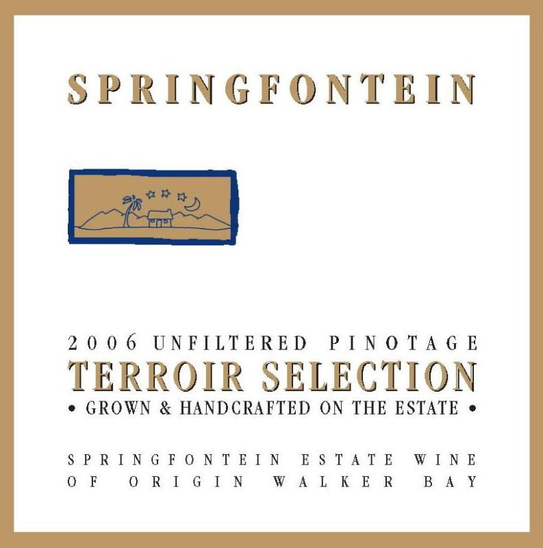 Springfontein Wine Estate Terroir Selection Pinotage 2006 Front Label