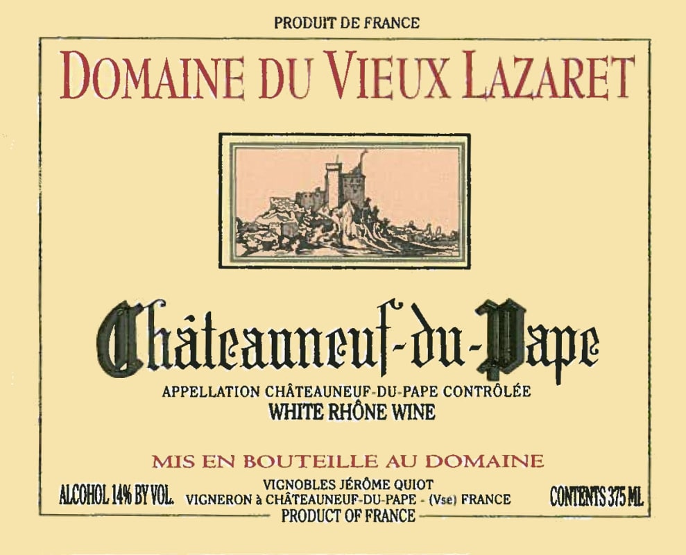Domaine du Vieux Lazaret Chateauneuf-du-Pape Blanc 2012 Front Label