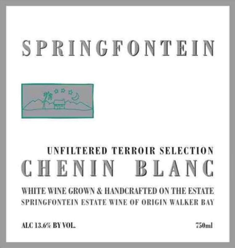 Springfontein Wine Estate Terroir Selection Chenin Blanc 2012 Front Label