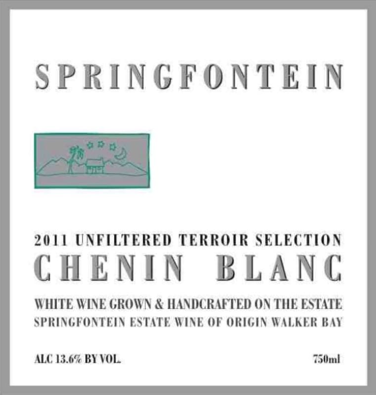 Springfontein Wine Estate Terroir Selection Chenin Blanc 2011 Front Label