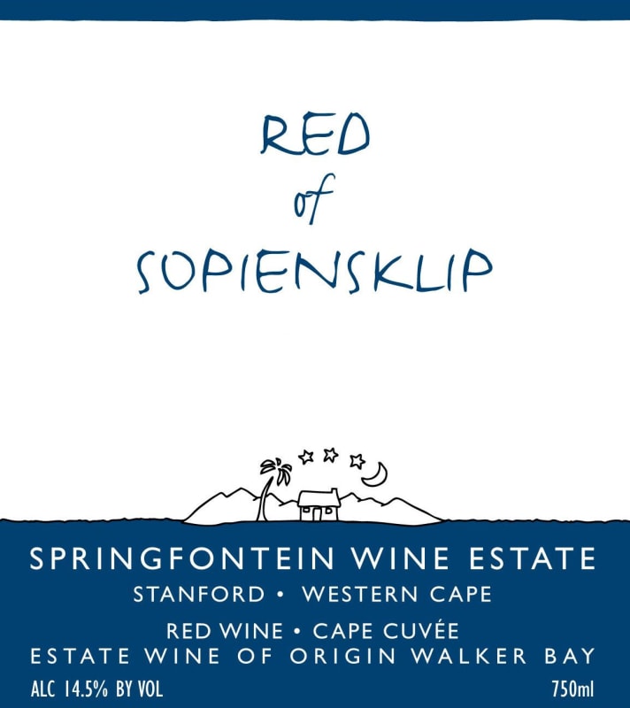 Springfontein Wine Estate Red of Sopiensklip 2011 Front Label