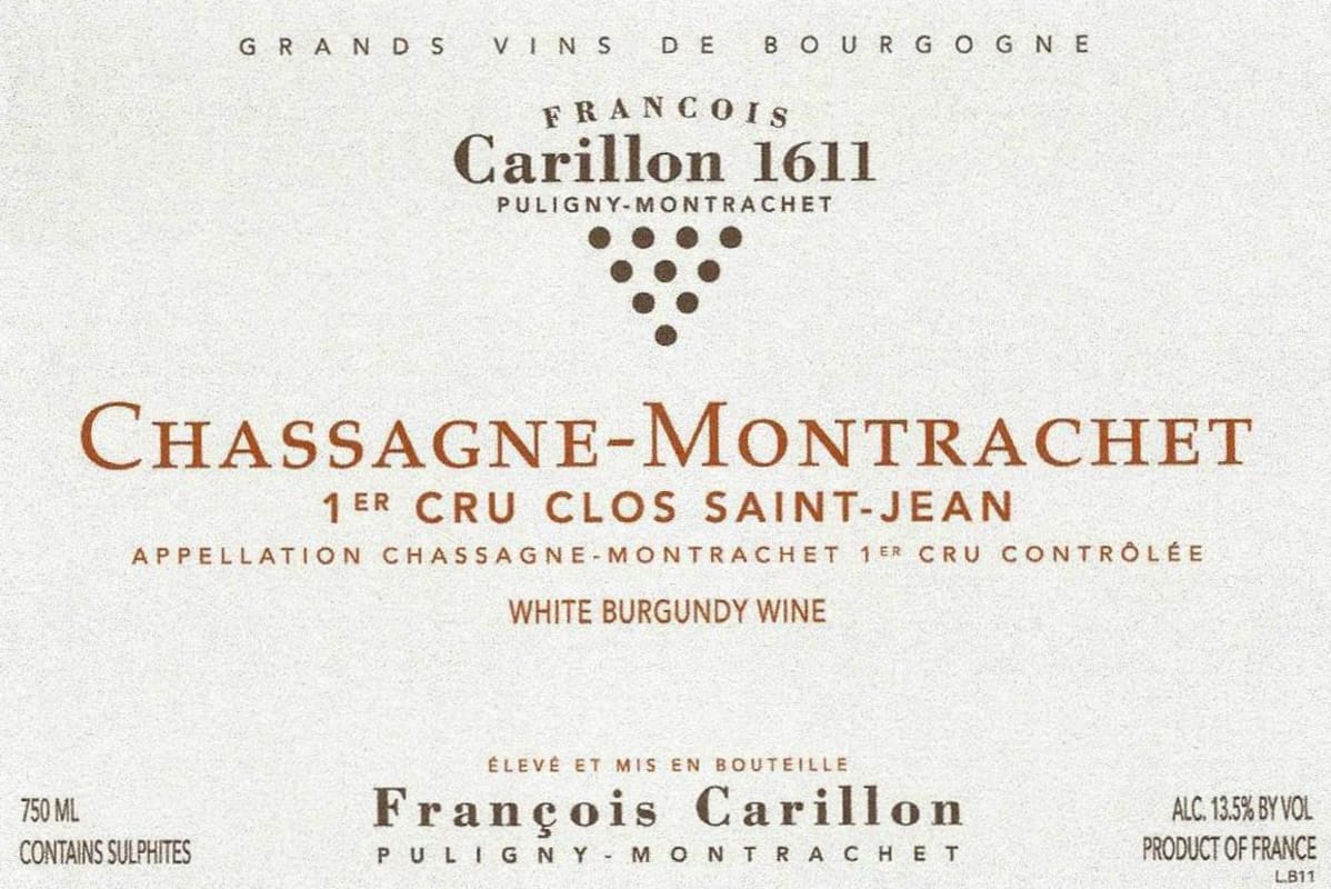 Francois Carillon Chassagne-Montrachet Clos Saint-Jean Premier Cru 2011 Front Label