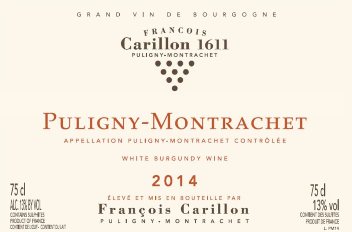 Francois Carillon Puligny-Montrachet 2014 Front Label