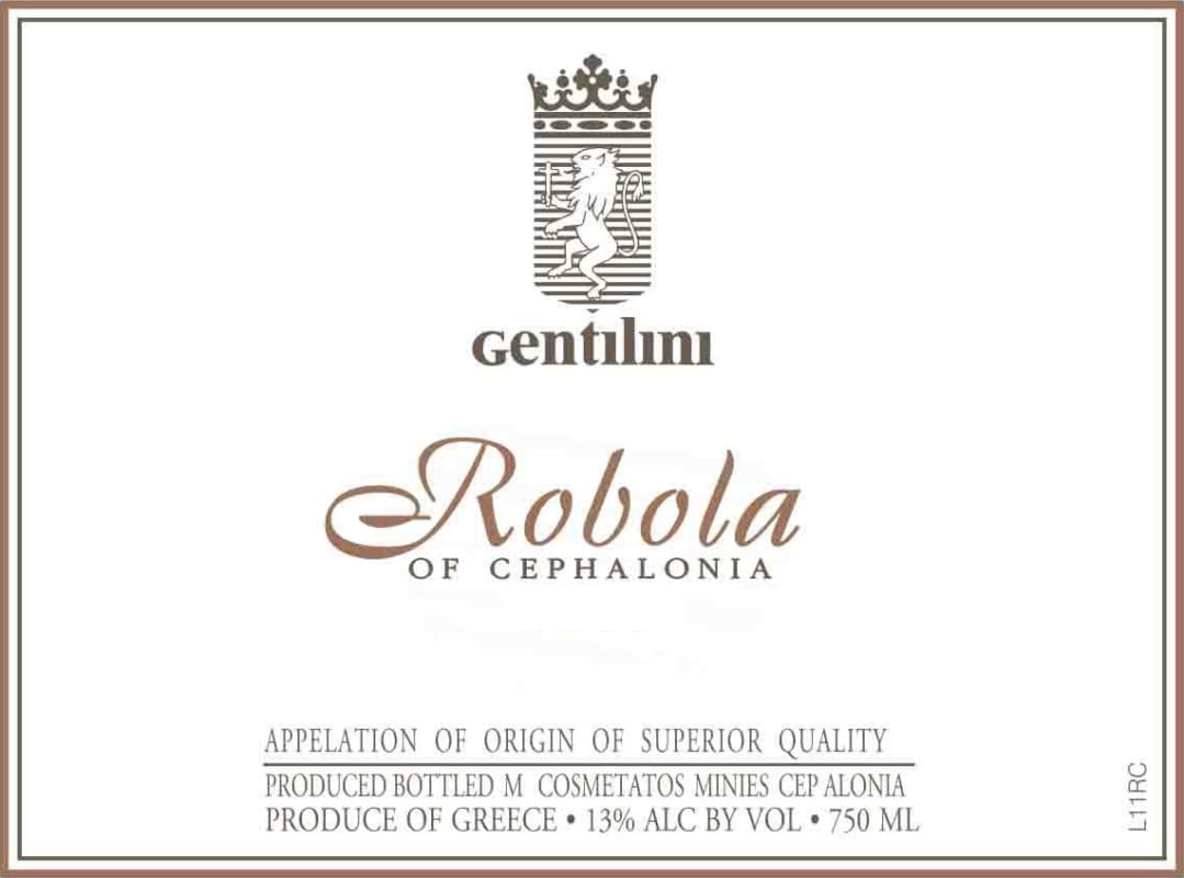 Gentilini Robola 2012 Front Label