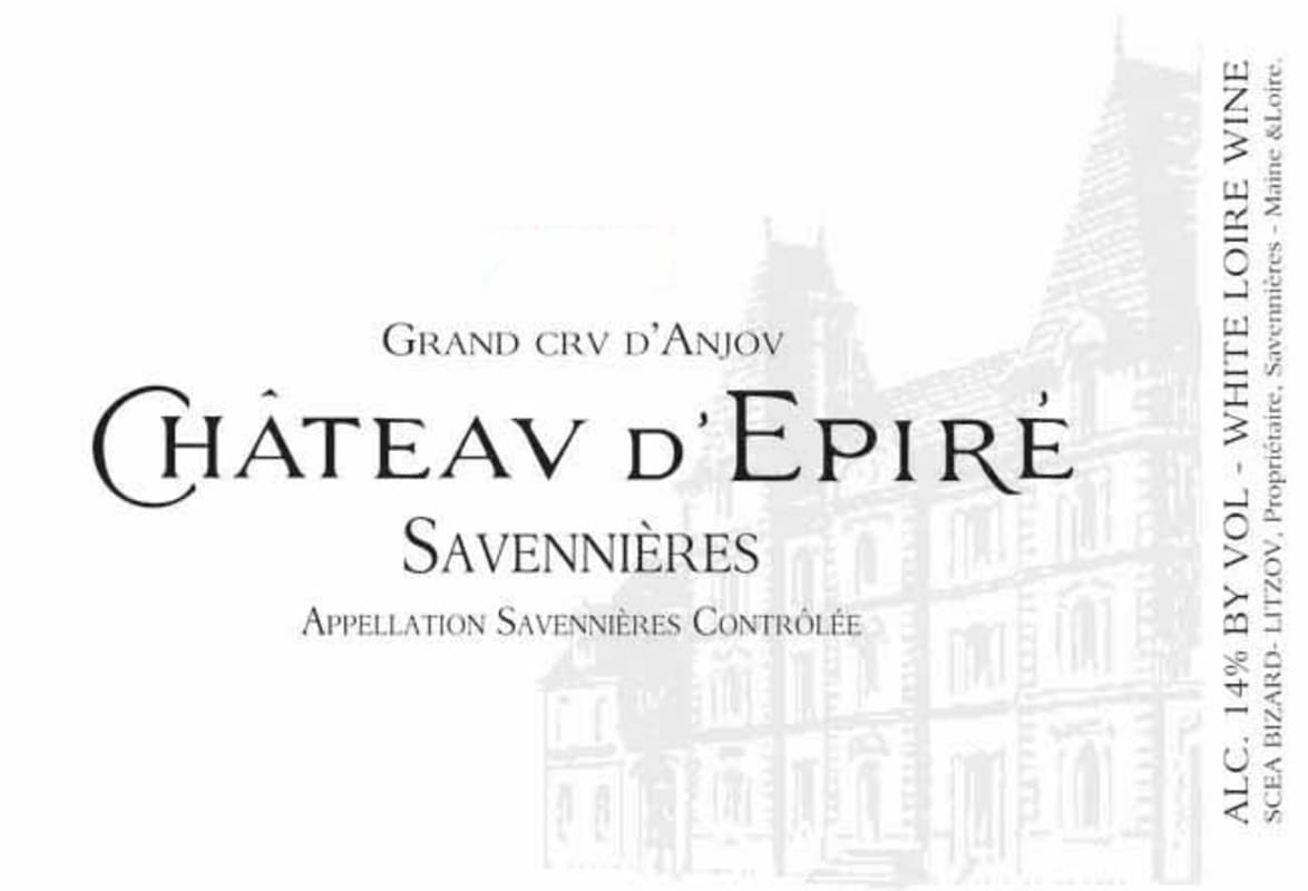 Chateau d'Epire Savennieres 2008 Front Label