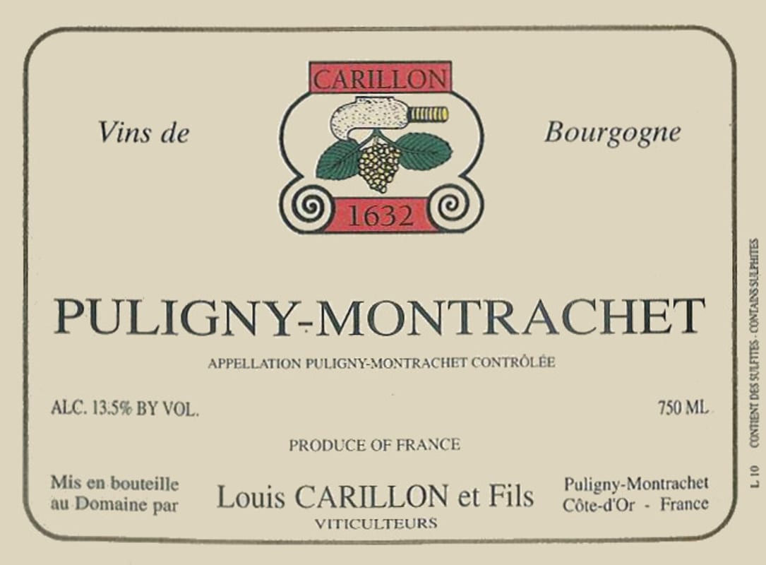 Dom. Louis Carillon Piligny-Montrachet 2008 Front Label