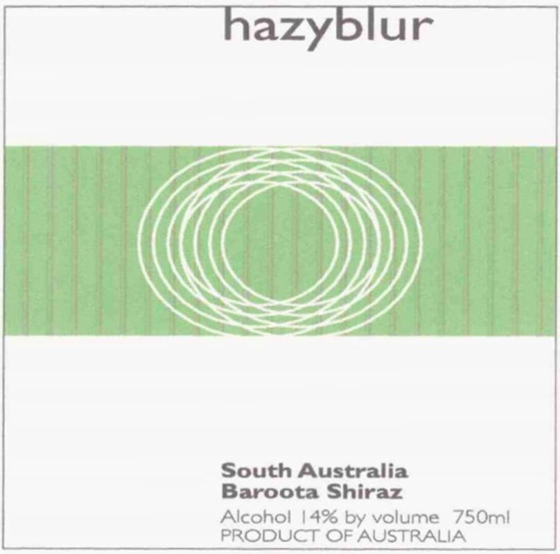 Hazyblur Baroota Shiraz 2004 Front Label