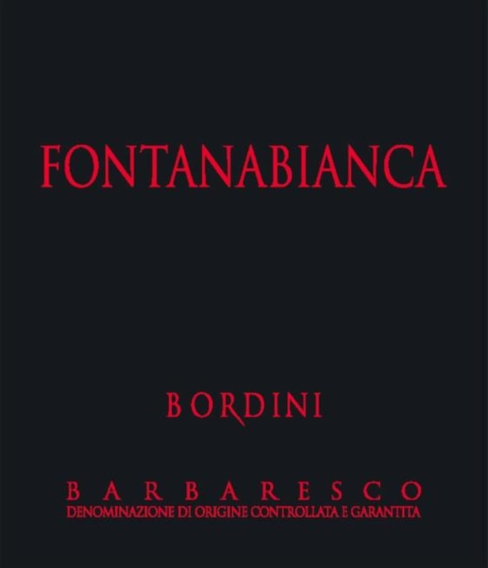 Fontanabianca Barbaresco Bordini 2010 Front Label