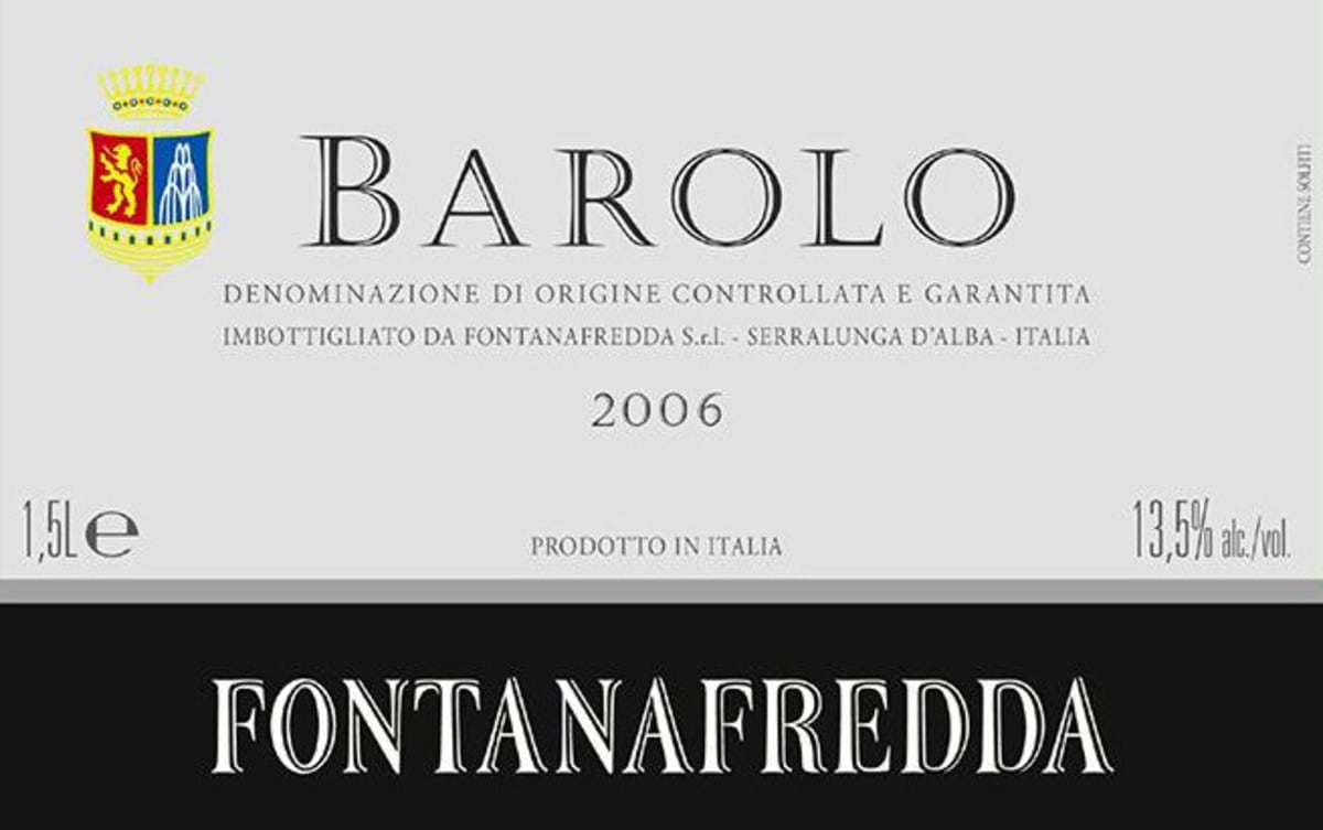 Fontanafredda Barolo 2006 Front Label