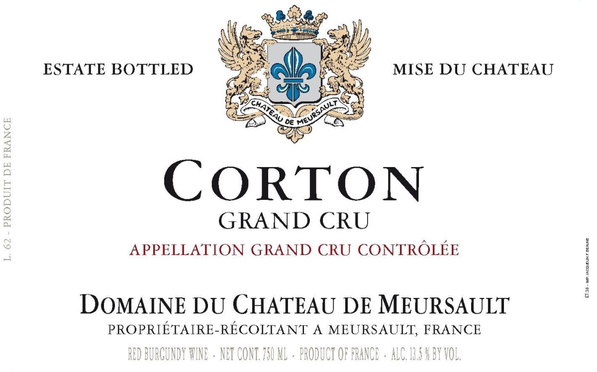 Chateau de Meursault Corton Grand Cru 2008 Front Label