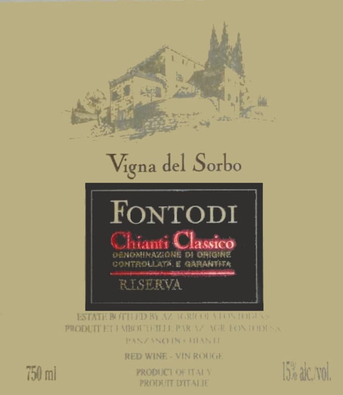 Fontodi Chianti Classico Vigna del Sorbo Riserva 2010 Front Label