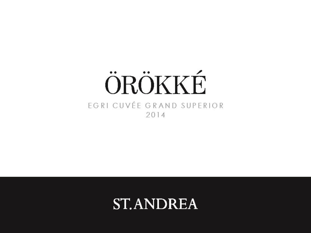 St. Andrea Vineyards Orokke Egri Grand Superior 2014 Front Label
