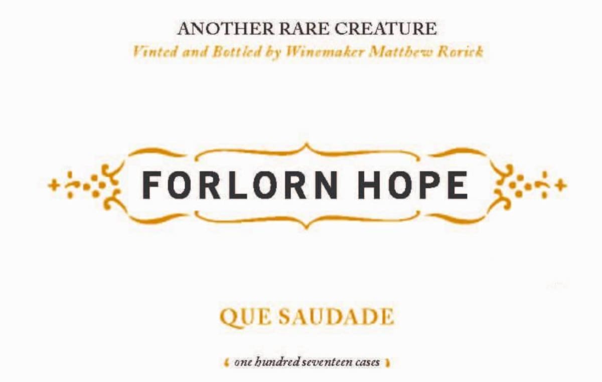 Forlorn Hope Que Saudade Verdelho 2008 Front Label