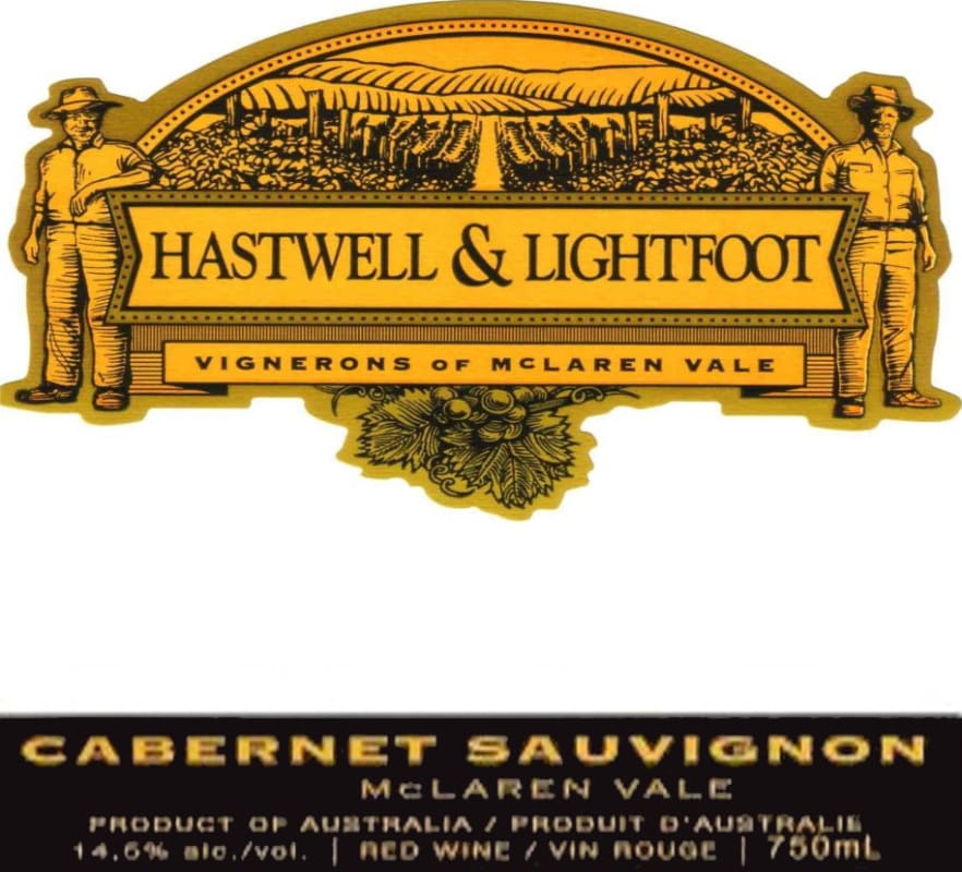 Hastwell and Lightfoot Cabernet Sauvignon 2012 Front Label