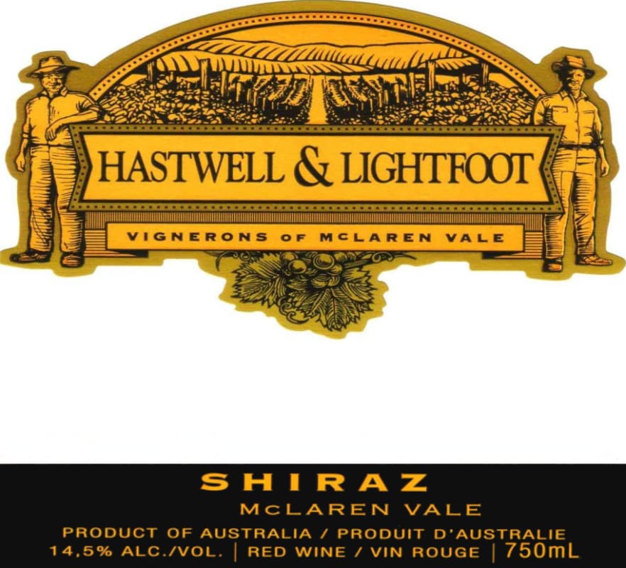 Hastwell and Lightfoot Shiraz 2010 Front Label
