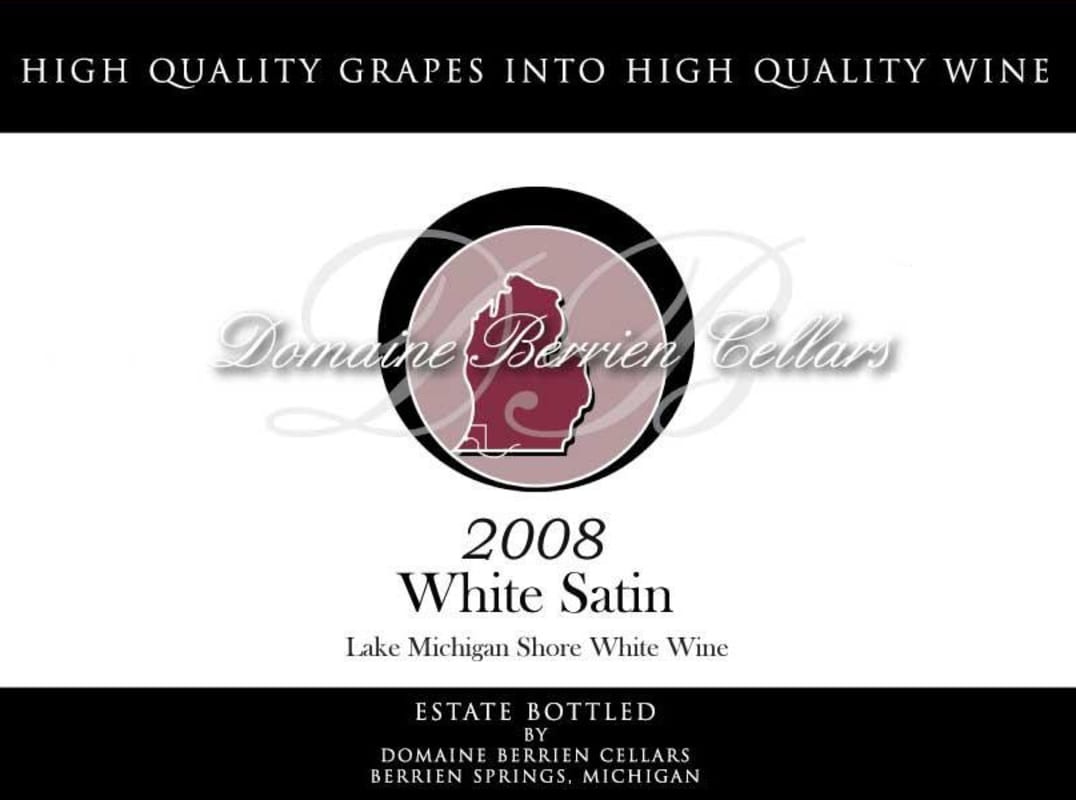 Domaine Berrien Cellars White Satin 2008 Front Label