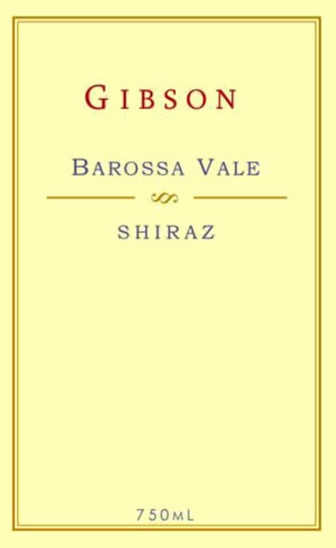 Gibson Shiraz 2003 Front Label