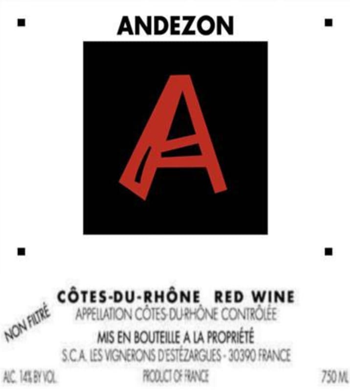 Domaine d'Andezon Cotes du Rhone La Granacha 2007 Front Label