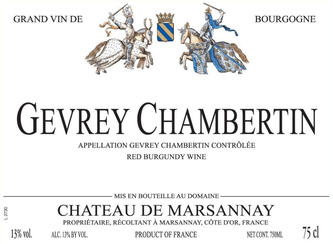 Chateau de Marsannay Gevrey-Chambertin 2012 Front Label