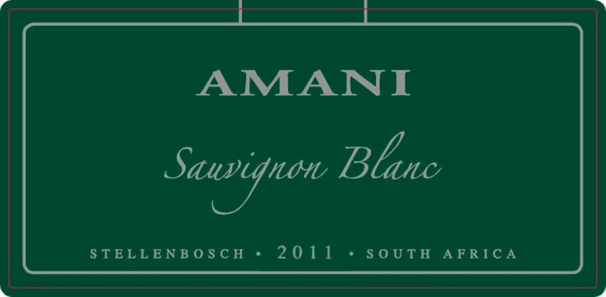 Amani Sauvignon Blanc 2011 Front Label