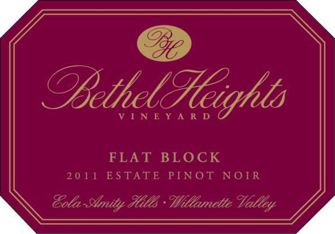 Bethel Heights Flat Block Pinot Noir 2011 Front Label