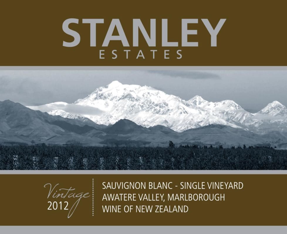 Stanley Estates Single Vineyard Sauvignon Blanc 2012 Front Label