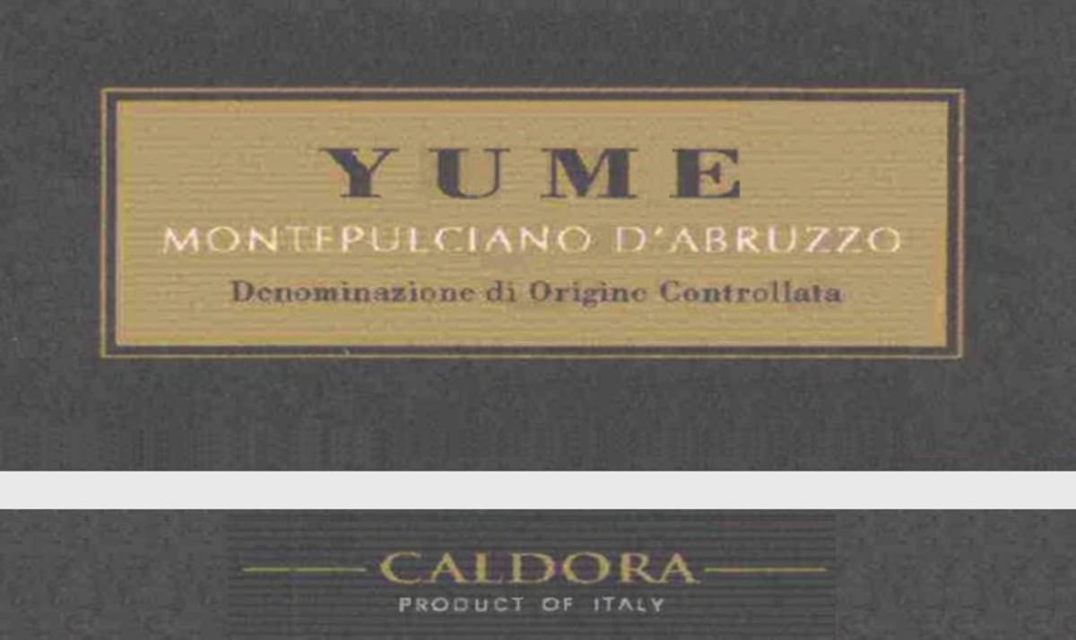 Caldora Montepulciano d'Abruzzo Yume 2007 Front Label
